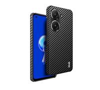 QINOUK Case for Asus Zenfone 9, [Anti-Scratch] Ultra-thin Hard PC Protective Case, Carbon Fiber Texture, Cover for Asus Zenfone 9-Black
