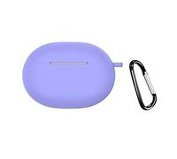 QINOUK Case for Beats Studio Buds+, [Shockproof] Soft Silicone Full-Body Protection Case with D Shape Clip, Compatible with Beats Studio Buds+ [Anti-fingerprint]-Purple