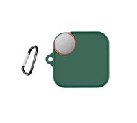 QINOUK Case for CMF by Nothing Buds Pro 2, [Shockproof] Soft Silicone Full-Body Protection Case with D Shape Clip, Compatible with CMF Buds Pro 2 [Anti-fingerprint]-Green