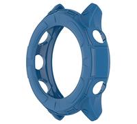 QINOUK Case for Garmin Forerunner 255, [Anti-drop] Soft TPU partial protection Thin Cover Bumper Compatible with Garmin Forerunner 255-Blue