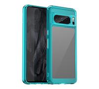 QINOUK Case for Google Pixel 8 Pro, [Anti-scratch] HD Clear Protective Case Soft TPU Frame & Hard PC Back, Ultra-thin Case for Google Pixel 8 Pro-Blue