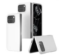 QINOUK Case for Google Pixel 9 Pro Fold, Anti-Scratch, Shockproof, Ultra-thin Hard PC Protective Case, Fold Cover - White