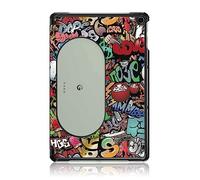 QINOUK Case for Google Pixel Tablet, [Stand Feature] Ultra Thin Smart Cover with Auto Sleep Wake, PU and PC Anti-scratch Protective Case, for Google Pixel Tablet-Doodle
