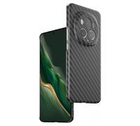 QINOUK Case for Honor Magic 6 Pro, [Anti-Scratch] Ultra-thin Hard PC Protective Case, Carbon Fiber Texture, Cover for Honor Magic 6 Pro-Black