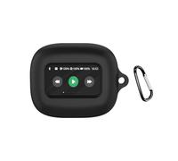 QINOUK Case for JBL Live Beam 3, [Shockproof] Soft Silicone Full-Body Protection Case with D Shape Clip, Compatible with JBL Live Beam 3 [Anti-fingerprint]-Black