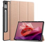 QINOUK Case for Lenovo Tab P12, [Stand Feature] Ultra Thin Smart Cover with Auto Sleep Wake, PU and PC Anti-scratch Protective Case, for Lenovo Tab P12 12.7-Rose gold