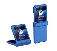 QINOUK Case for Motorola Razr 50 - Shockproof, Hinge Protection, Ultra-thin PC Case - Anti-Scratch Protective Flip Case - Blue