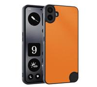 QINOUK Case for Nothing CMF Phone 1, [Anti-Scratch] Ultra-thin Protective Case, PU Leather Case, for Nothing CMF Phone 1-Orange