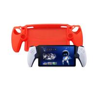 QINOUK Case for Sony PlayStation Portal, Anti-Scratch and Shock-Absorption Protective Soft TPU Cover Case Compatible with Sony PlayStation Portal-Red