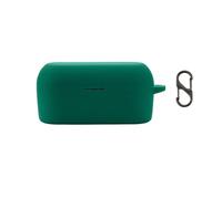 QINOUK Case for Technics EAH-AZ60, [Shockproof] Soft Silicone Full-Body Protection Case with D Shape Clip, Compatible with Technics EAH-AZ60 [Anti-fingerprint]-Green