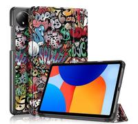 QINOUK Case for Xiaomi Redmi Pad SE 8.7 4G, [Stand Feature] Ultra Thin Smart Cover with Auto Sleep Wake, PU and PC Anti-scratch Protective Case, for Redmi Pad SE 8.7 4G-Doodle