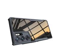 QINOUK Case for ZTE nubia Red Magic 9S Pro, [Airbag Protection] Transparent PC Back + Soft TPU Frame, Anti-scratch Protective Case for ZTE nubia Red Magic 9S Pro-Black