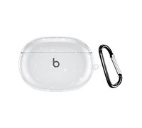 QINOUK Clear Case for Beats Studio Buds+, [Shockproof] Clear Soft TPU Protective Case with D Shape Clip, Protection Case for Beats Studio Buds+-Clear-A