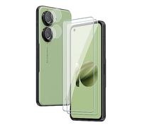 QINOUK for Asus Zenfone 10 [2+2 Pack] Tempered Glass Protection film, [2 Pack] Screen Protector, [2 Pack] Camera Protector, [Anti-Scratch]