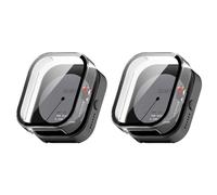 QINOUK Hard PC Case for CMF by Nothing Watch Pro with Built in Tempered Glass, [2-Pack] All Around Anti-Scratch Protective Case Compatible with CMF by Nothing Watch Pro-Clear