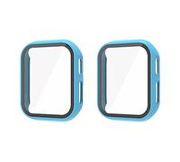 QINOUK Hard PC Case for Xplora X6 Play with Built in Tempered Glass, [2-Pack] All Around Anti-Scratch Protective Case Compatible with Xplora X6 Play-Blue