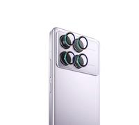 QINOUK Lens Protector for Xiaomi Poco F6 Pro, [5 Holes] Aluminum Alloy Lens Cover, HD Tempered Glass Camera Protective Film, [Anti-Scratch] for Xiaomi Poco F6 Pro-Colour