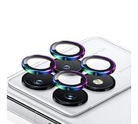QINOUK Lens Protector for Xiaomi Poco X6 Pro, [4 Holes] Aluminum Alloy Lens Cover, HD Tempered Glass Camera Protective Film, [Anti-Scratch] for Xiaomi Poco X6 Pro-Colour