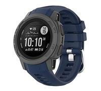 QINOUK Silicone Strap for Garmin instinct 2S, [Breathable] Soft Silicone Sport Replacement Strap, Soft and skin-friendly, Tang buckle design, Compatible with Garmin instinct 2S-Blue