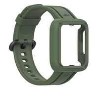 QINOUK Silicone Strap for Redmi Watch 2 lite, [Breathable] Soft Silicone Sports Replacement Band for Women and Men, Tang buckle design, for Redmi Watch 2 lite-Green