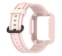 QINOUK Silicone Strap for Redmi Watch 2 lite, [Breathable] Soft Silicone Sports Replacement Band for Women and Men, Tang buckle design, for Redmi Watch 2 lite-Pink