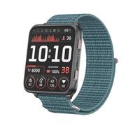 QINOUK Strap Compatible With Garmin Venu X1, Breathable Sturdy Nylon Sport, Braided Elastic Replacement Band-Blue