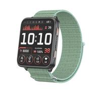QINOUK Strap Compatible with Garmin Venu X1, Breathable Sturdy Nylon Sport, Braided Elastic Replacement Band-Green