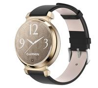 QINOUK Strap for Garmin Lily 2, [Breathable] Genuine Leather Watch Strap, Tang Buckle Design, Soft Replacement Bracelet Band for Garmin Lily 2-Black