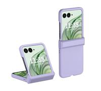 QINOUK Ultra-thin PC Case for Motorola Razr 50 Ultra, Anti-Scratch Protective Fold Cover - Purple