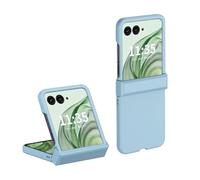 QINOUK Ultra-thin PC Case for Motorola Razr 50 Ultra, Anti-Scratch Protective Fold Cover - Sky Blue