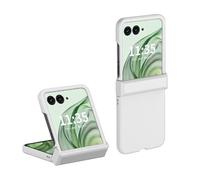 QINOUK Ultra-thin PC Case for Motorola Razr 50 Ultra - Anti-Scratch Protective Fold Cover with Hinge Protection - White
