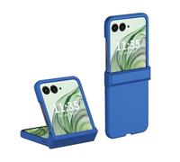 QINOUK Ultra-thin PC Case for Motorola Razr 50 Ultra - Anti-Scratch, Shockproof Fold Cover - Blue