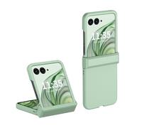 QINOUK Ultra-thin PC Case for Motorola Razr 50 Ultra - Shockproof, Hinge Protection, Anti-Scratch Fold Cover - Mint Green
