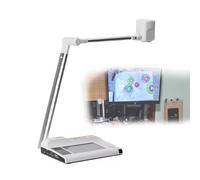 QINPI 8MP USB Visualiser, Webcam, Document Camera, for A2 Size with Mic, for Distance Teaching Live Streaming, Learning, Built-in 7-inch Display, Compatible with Various External Displays
