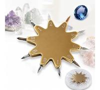 QINPI Mohs Hardness Tester, 10-point Mineral Scratch Test Tool, 1-10 Mohs Scale Star-shaped Testing Gauge For Rocks, Minerals, Gemstones And Ceramic Tile