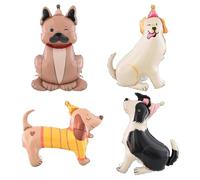 QINQINZIJIN Pack of 4 Dog Foil Balloons, XXL Dog Balloons, Animal Balloons, Standing Dog Foil Balloon, Animal Balloon Birthday, for Baby Shower, Children's Birthday, Animals Theme Party Decoration