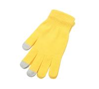 QINQNC Men Fleece Lined Gloves Teens Working Driving Knitted Cold Proof Plush Thickened Christmas Gloves Man Fleece Lined Heating Mittens Gloves Men Women (Yellow, A)