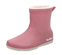 QINQNC Winter Shoes for Women Winter Boots for Women Women's Spring and Autumn Winter Low Top Plus Velvet Fixed Velvet Outdoor Fashion Work Fishing Kitchen Non Slip Gardening Shoes Men (Pink, 5)