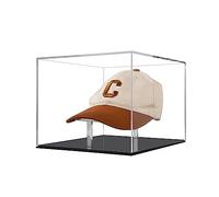Qinry Acrylic Baseball Football Cap Display Case Wall Mounted Square UV Protection Cabinet Storage Cover