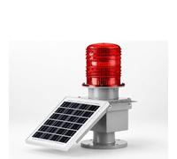 QinShanshan Solar-Powered LED Aviation Obstruction Light, Autarkic Flashing Warning Beacon with Smart Dusk-to-Dawn Sensor, 360° High-Intensity Signal for Cranes, High-Rise Towers GZ122