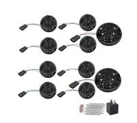 QINSHU Fog Lamp For Land For Rover For Defender 10piece Smoked Lens Complete Led Upgrade Kit Rear Tail Fog Lights Front Indicator Signal Lamp(Black)