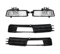 QINSHU FogLamp 2Piece For A6L For A6 C6 Sedan Avant 2008 2009 2010 2011 Car Fog Lights Cover Lamp Front Bumper Grill Light Grille Car Fog Light Assemblies(Whole Set)