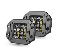 QINSHU Front Lights For Car Truck Atv For Jeep Headlight 2x 5 Flush Mount LED Work Light Bar Off Road 12V 24V 40W Spot Beam Pods