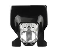 QINSHU Headlights Head Lamp Assembly Accessories Motorcycle Headlight Light Wick Halogen Lamp Pit Dirt Bike For FC FE TC TE 125 300 300i 250 450 700(Black)