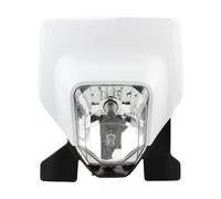 QINSHU Headlights Head Lamp Assembly Accessories Motorcycle Headlight Light Wick Halogen Lamp Pit Dirt Bike For FC FE TC TE 125 300 300i 250 450 700(White)