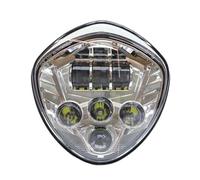 QINSHU Headlights Head Lamp Assembly For Kawasaki Motorcycle LED Headlight Assembly High/Low Beam H4 Headlamp Projector(1pcs Silver)