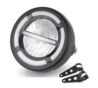QINSHU Headlights Head Lamp Assembly For Sportster Cafe Racer Custom 6.5 Inch LED Motorcycle Headlamp Phare Led Moto(Model 2)