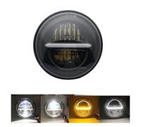 QINSHU Headlights Head Lamp Assembly For Victory For Octane Indian 20 15 2016 2017 5-3/4" 5.75 Inch Motorcycle Moto LED Projector Full Halo Headlight DRL 50W Motorbike Headlights(50W black A)