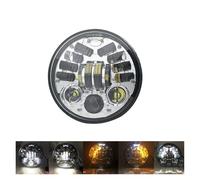 QINSHU Headlights Head Lamp Assembly For Victory For Octane Indian 20 15 2016 2017 5-3/4" 5.75 Inch Motorcycle Moto LED Projector Full Halo Headlight DRL 50W Motorbike Headlights(NO9 70W Silver)