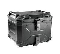 QINSHU Luggage Rack 65L 55L 45L Motorcycle Helmet Box Top Tail Rear Luggage Storage Tool Cases LockTail Box Motorcycle Trunk Motor Accessories Cargo Carrier(55L Black)